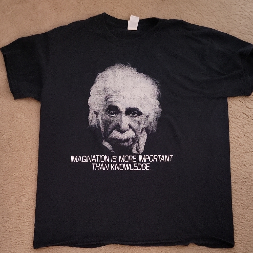 "Albert Einstein Philosophy" T-shirt Black Large